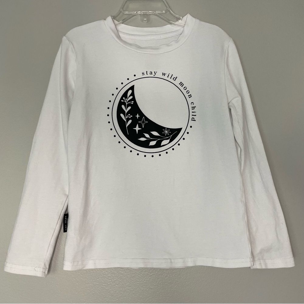 Tiny Tribe White Stay Wild Graphic Long Sleeve T-Shirt